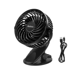 Holmes® 4 Inch Rechargeable USB-Powered Clip Fan