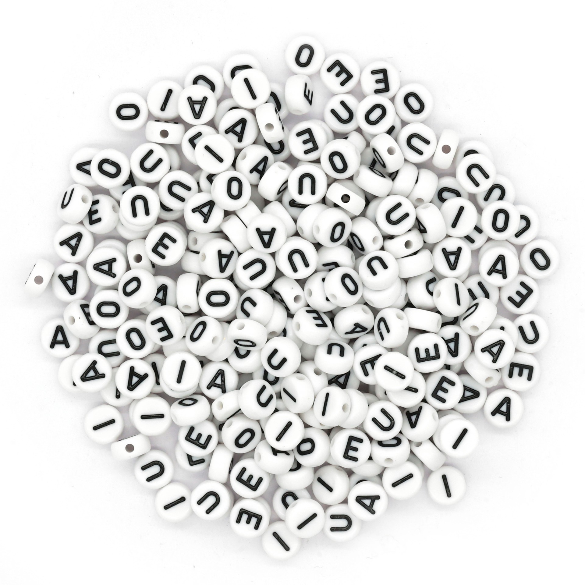 slide 3 of 4, 7mm Vowel Alphabet Beads, 340ct. By Creatology, 7mm