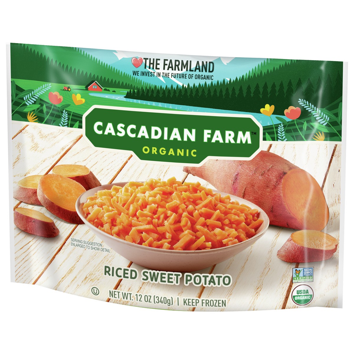 slide 11 of 13, Cascadian Farm Organic Riced Sweet Potato, Frozen Vegetables, 12 oz., 12 oz