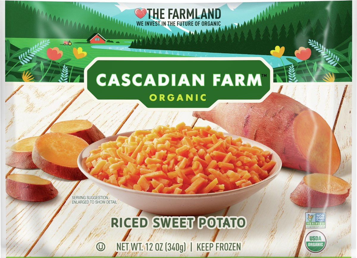 slide 3 of 13, Cascadian Farm Organic Riced Sweet Potato, Frozen Vegetables, 12 oz., 12 oz