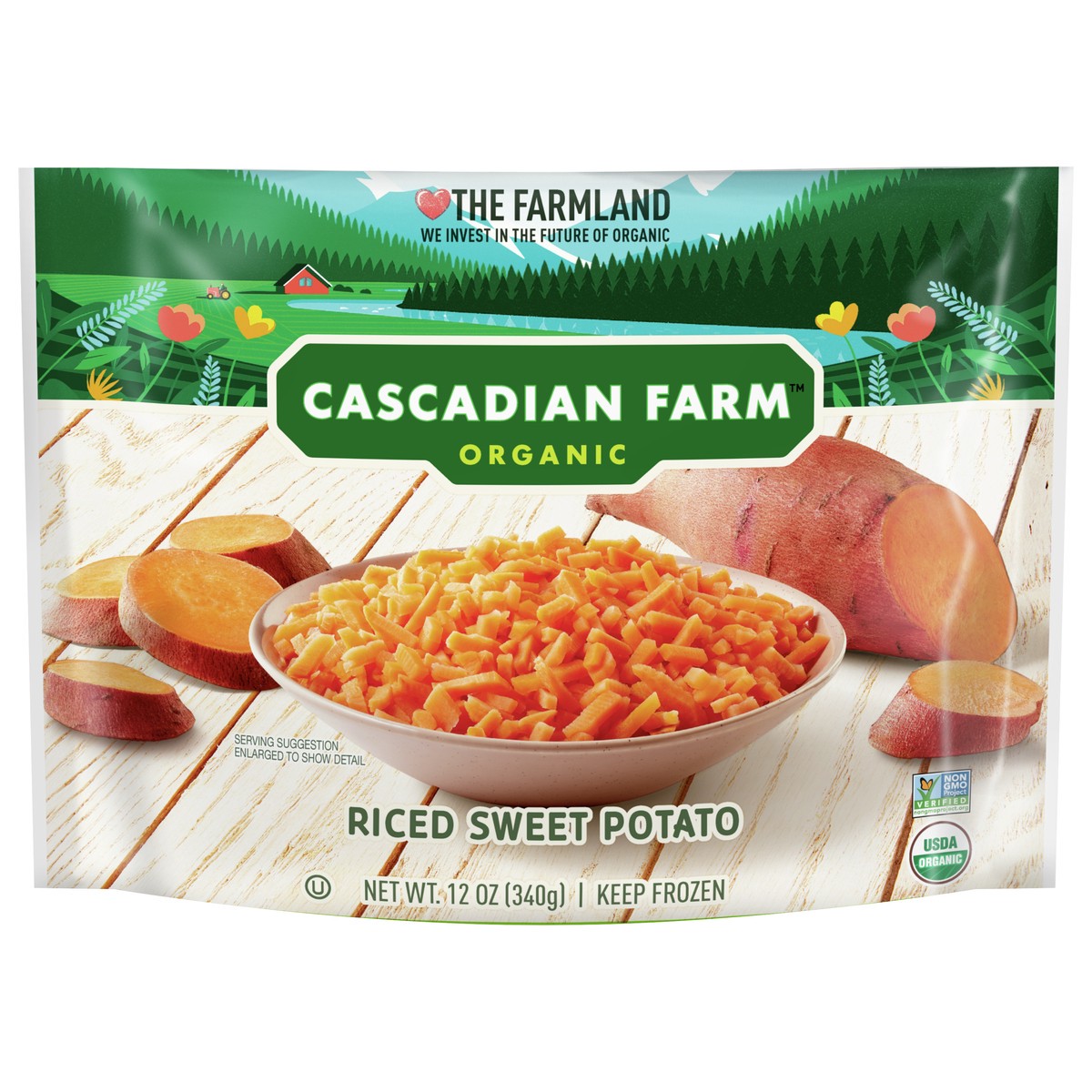 slide 12 of 13, Cascadian Farm Organic Riced Sweet Potato, Frozen Vegetables, 12 oz., 12 oz