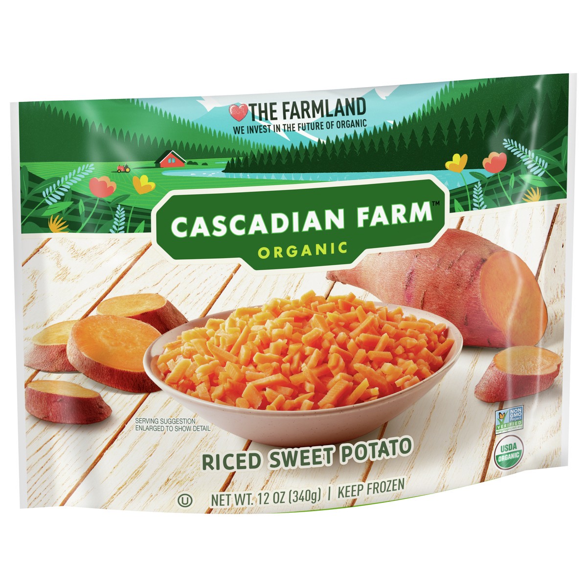 slide 9 of 13, Cascadian Farm Organic Riced Sweet Potato, Frozen Vegetables, 12 oz., 12 oz