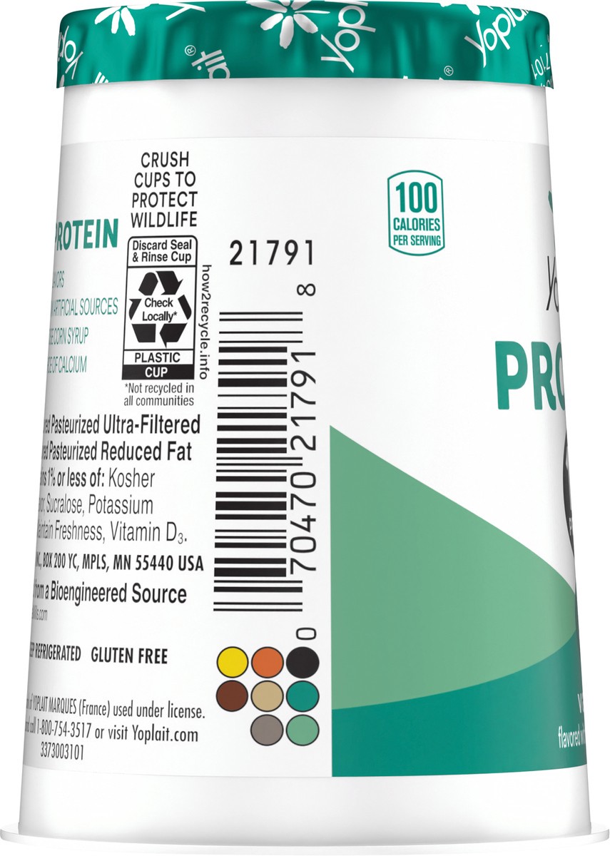 slide 5 of 13, Yoplait Protein Yogurt Cultured Dairy Snack Cup, Vanilla Flavored, Gluten Free Protein Snacks, 5.6 oz, 5.6 oz