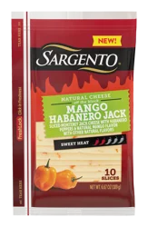 Sargento Mango Habanero Monterey Jack Sliced Cheese, 10 ct