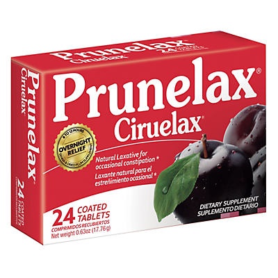 slide 1 of 1, Prunelax Ciruelax Overnight Relief Coated Tablets, 24 ct