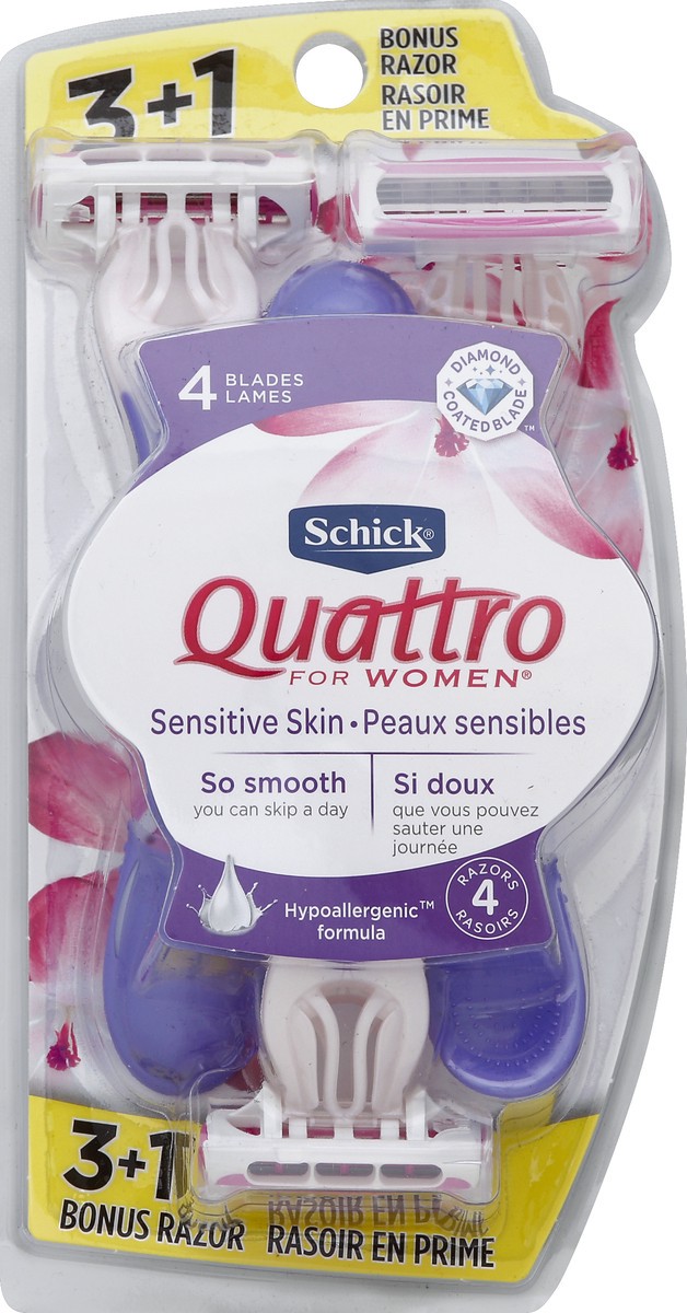 slide 1 of 4, Schick Razors 4 ea, 4 ct