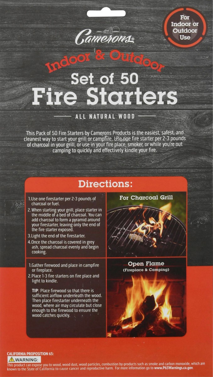 slide 9 of 10, Cameron's Boxed Fire Starters, 1 ct