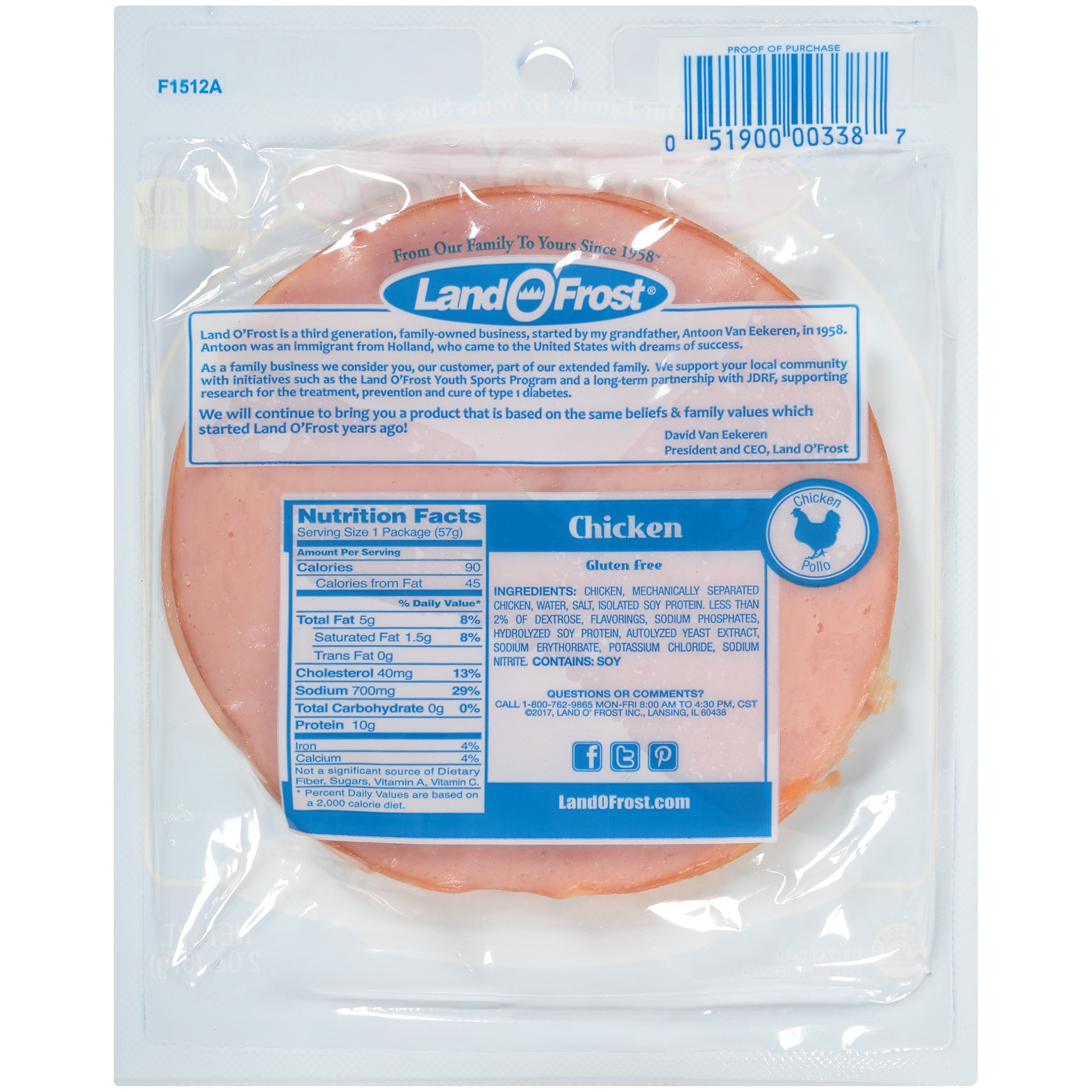 slide 4 of 6, Land O' Frost DeliShaved Chicken 2 oz, 2 oz