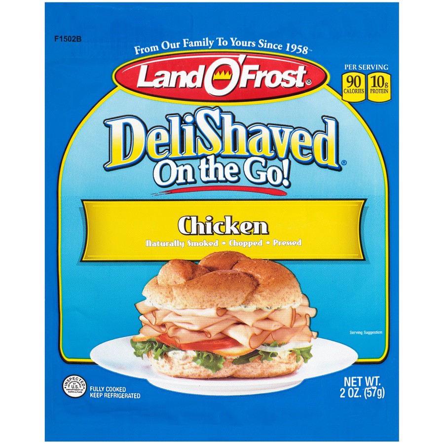 slide 1 of 6, Land O' Frost DeliShaved Chicken 2 oz, 2 oz