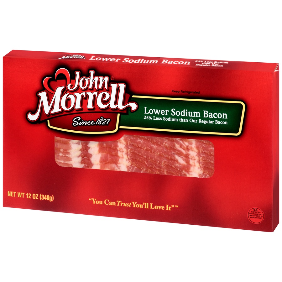 slide 3 of 8, John Morrell  Morrell Sli Bacon Low Salt, 12 oz