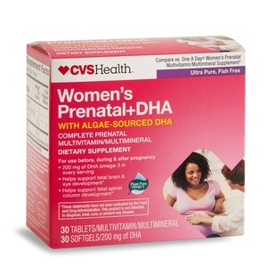 slide 1 of 1, CVS Health Prenatal Multi+DHA Softgels, 60 ct