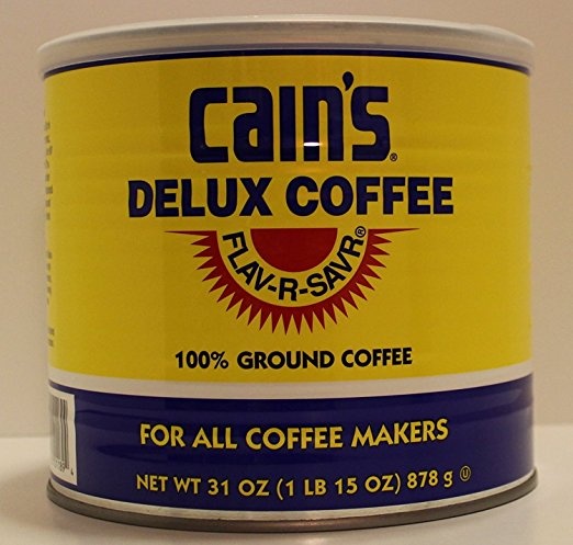 slide 1 of 1, Cain's Delux Coffee 100 Ground Coffee, 31 oz