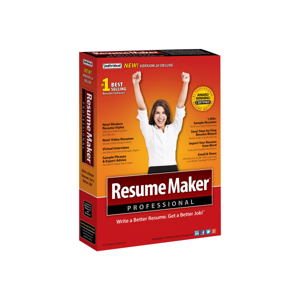 slide 3 of 3, Individual Software Resumemaker Pro Deluxe 20, Traditional Disc, 1 ct