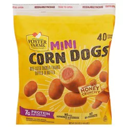 Foster Farms Mini Chicken Corn Dogs 40 Count Bags, 29.3 oz. Box