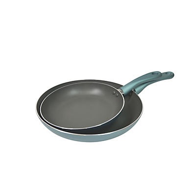 slide 1 of 1, Victoria Non-Stick Teal Fry Pan Set, 2 ct