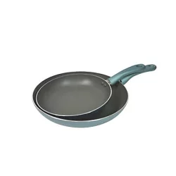 Victoria Non-Stick Teal Fry Pan Set