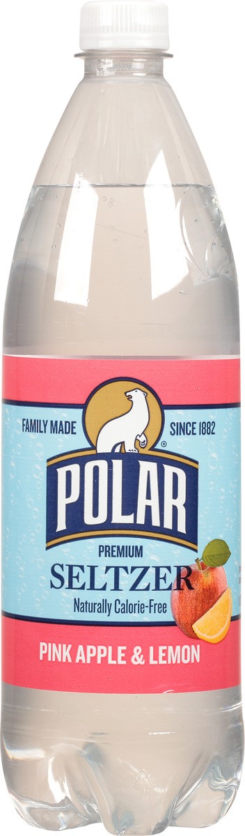 slide 9 of 11, Polar Seltzer Pink Lady Apple Lemon, 33.8 fl oz