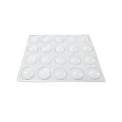 Super Sliders 3/8" Round Self-Stick Noise/Impact Reduction Bumpers, Clear