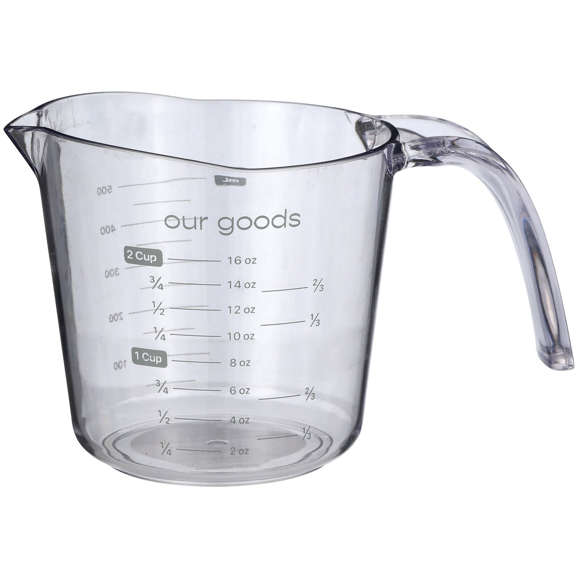 slide 1 of 1, our goods Plastic Measuring Cup, 2 cups