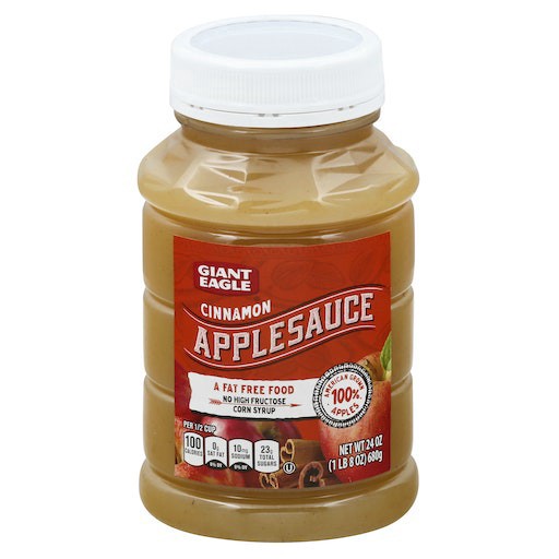 slide 1 of 1, Giant Eagle Applesauce, Cinnamon, 24 oz