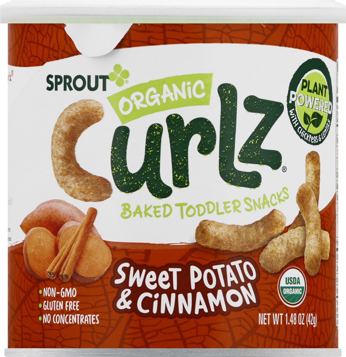 slide 3 of 13, Sprout Curlz Organic Sweet Potato & Cinnamon Baked Toddler Snacks 1.48 oz, 1.48 oz