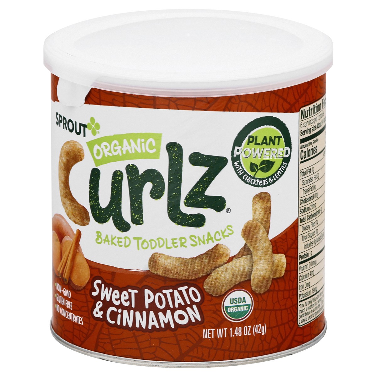 slide 13 of 13, Sprout Curlz Organic Sweet Potato & Cinnamon Baked Toddler Snacks 1.48 oz, 1.48 oz