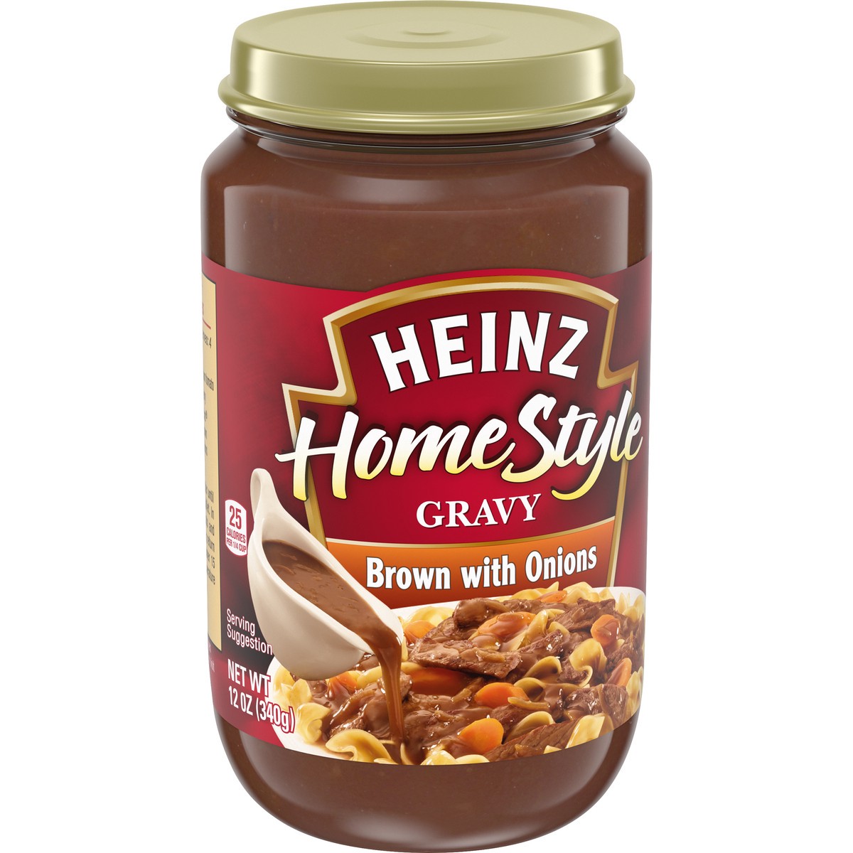 slide 8 of 9, Heinz HomeStyle Brown with Onions Gravy, 12 oz Jar, 12 oz