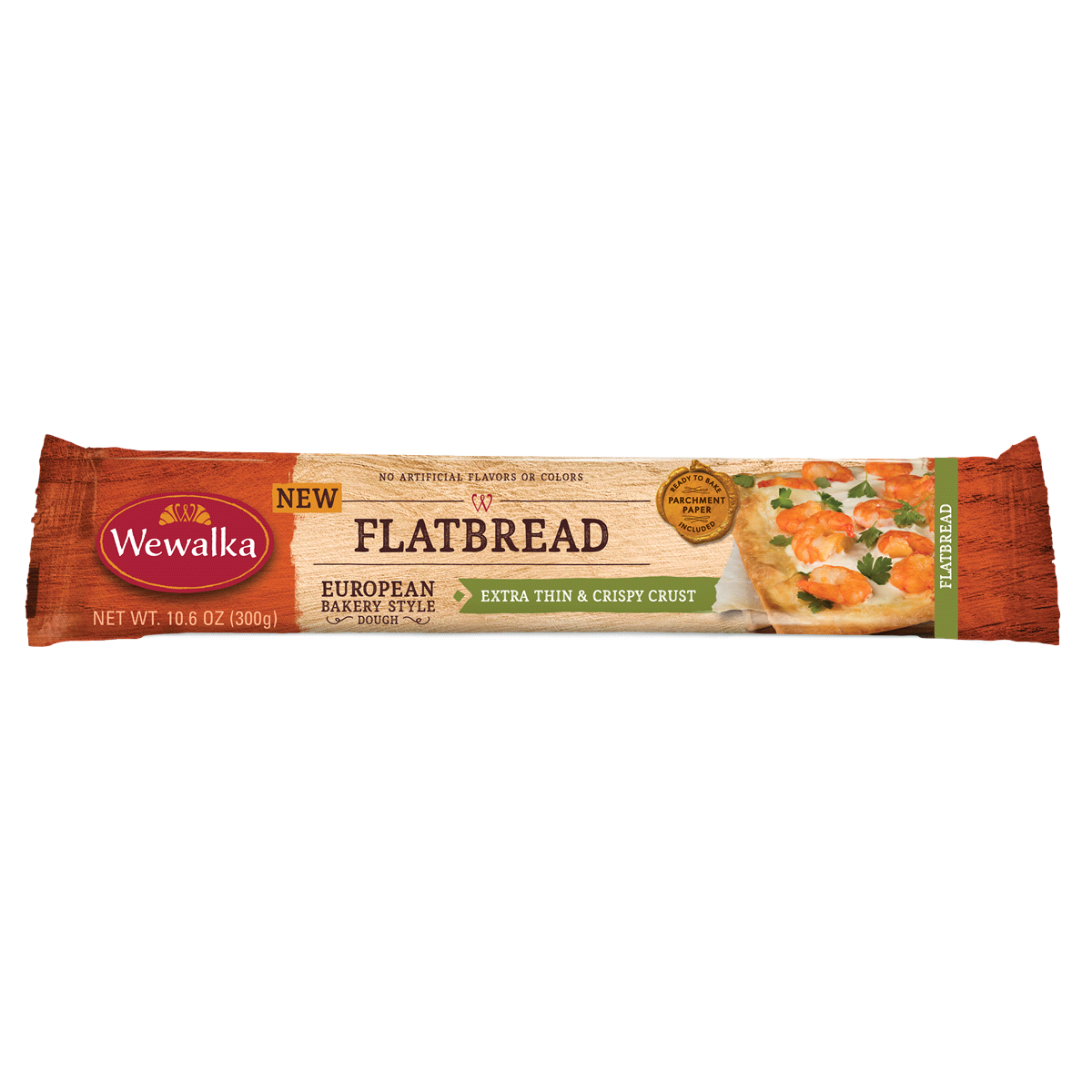 slide 1 of 1, Wewalka European Bakery Style Dough Flatbread Crust, 10.6 oz