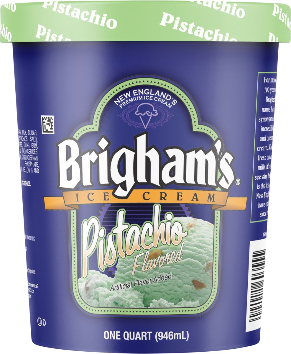 slide 8 of 9, Brigham's Pistachio Ice Cream, 1 Quart, 1 qt