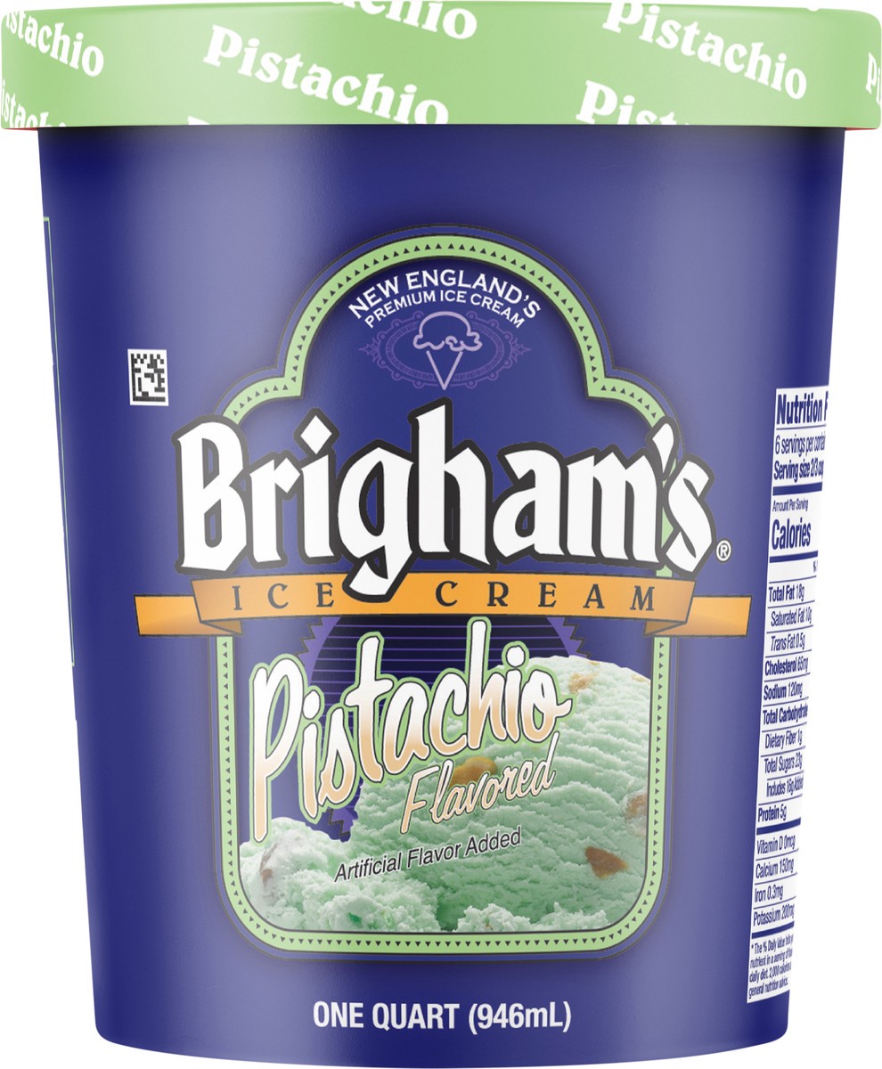 slide 6 of 9, Brigham's Pistachio Ice Cream, 1 Quart, 1 qt