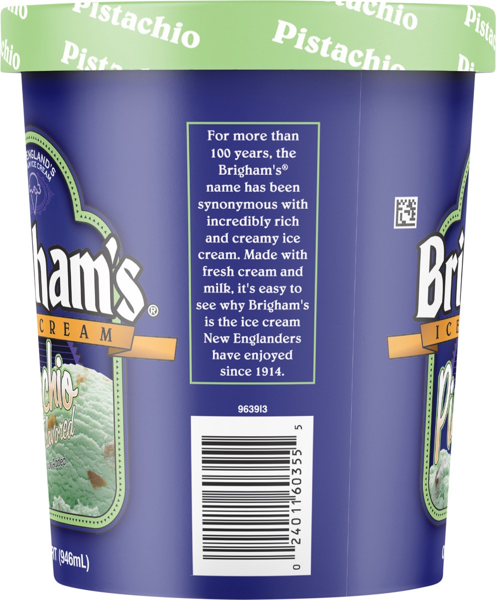 slide 9 of 9, Brigham's Pistachio Ice Cream, 1 Quart, 1 qt