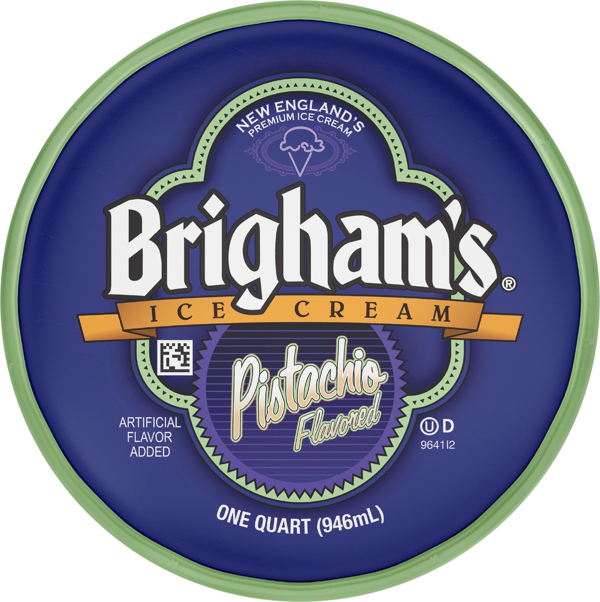 slide 5 of 9, Brigham's Pistachio Ice Cream, 1 Quart, 1 qt