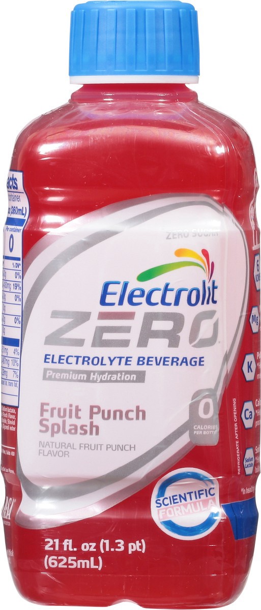 slide 9 of 9, Electrolit Premium Hydration Zero Sugar Fruit Punch Flavored Electrolyte Beverage, 21 fl oz bottle, 21 oz