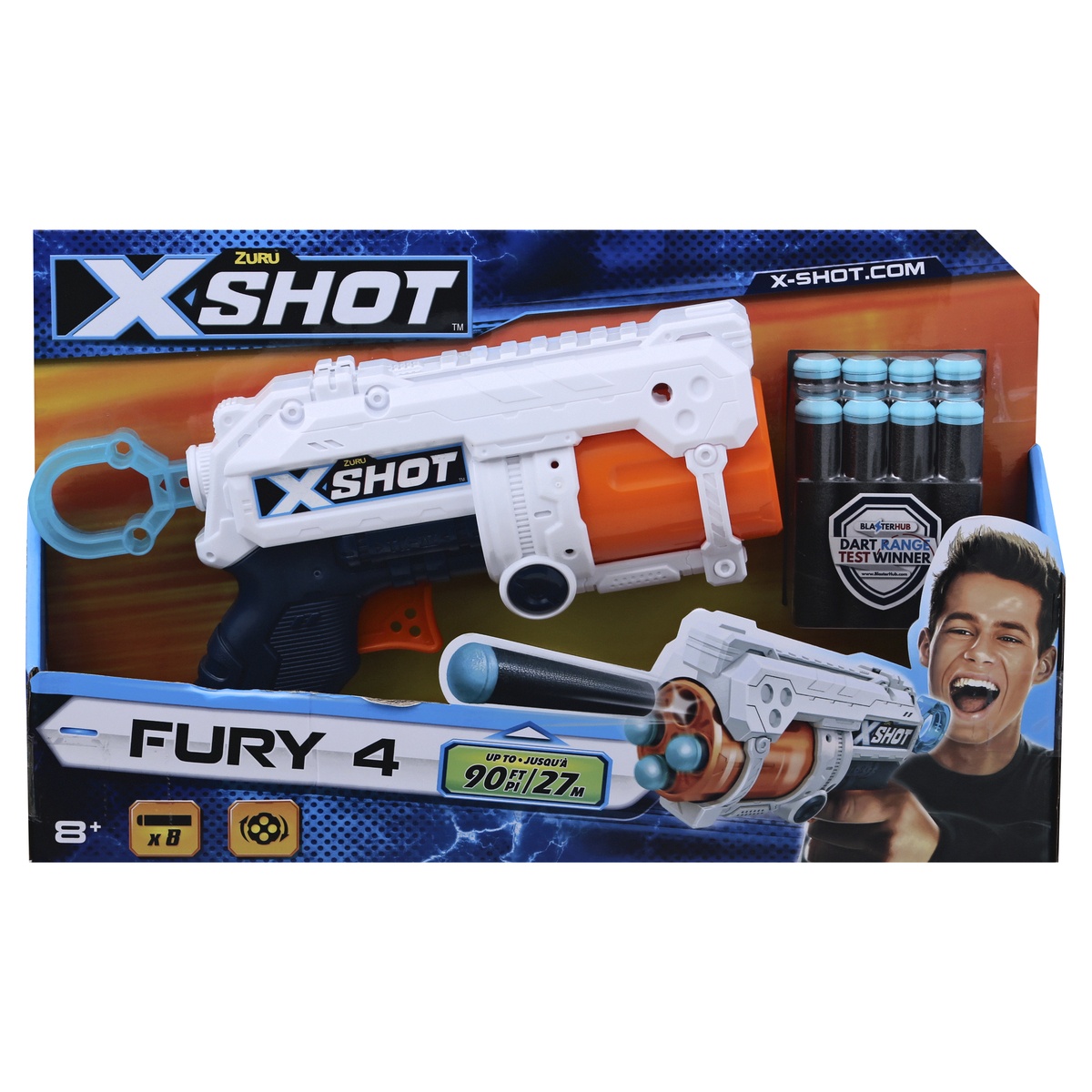slide 1 of 1, X-Shot Zuru Toys Xshot Excel Fury 4, 1 ct
