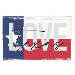 Texas Proud Texas Love Wooden Shelf Sitter