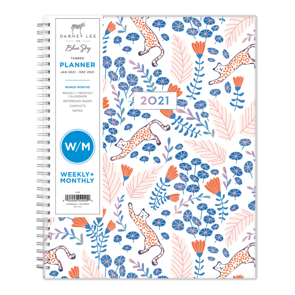 slide 2 of 4, Blue Sky Dabney Lee Weekly/Monthly Planner, 8-1/2'' X 11'', Enchanted Forest, January To December 2021, 122349, 1 ct