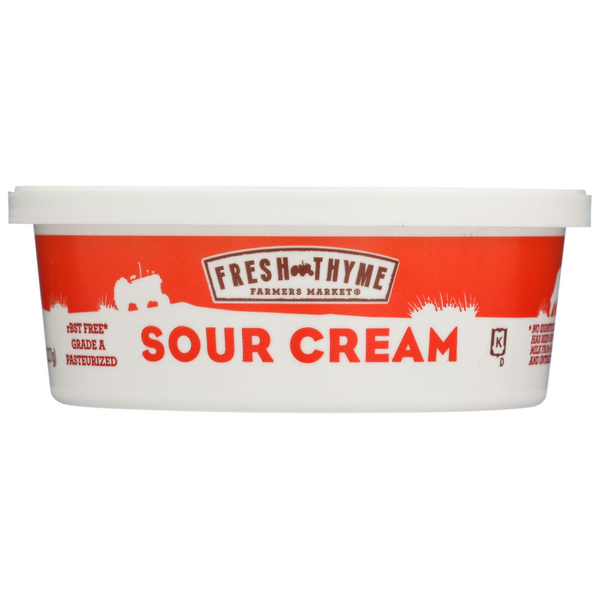 slide 1 of 1, Fresh Thyme Sour Cream, 8 oz