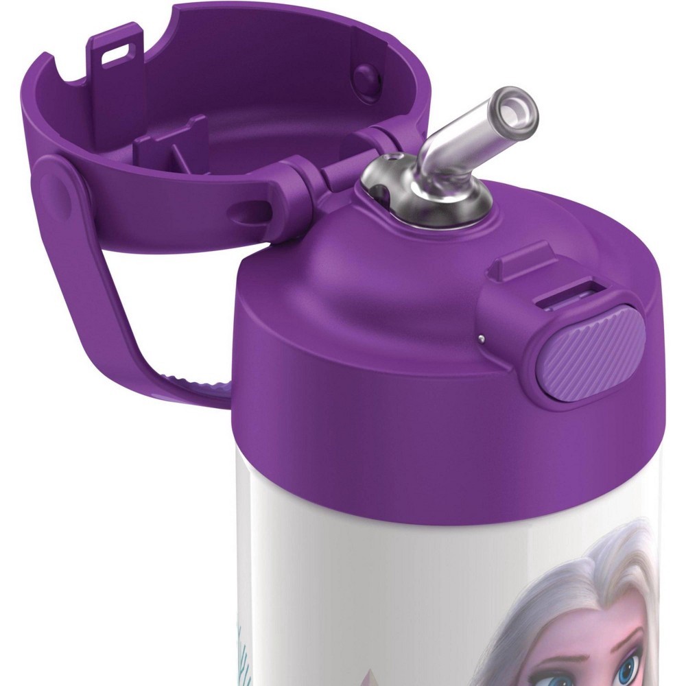 slide 10 of 10, Thermos 12oz FUNtainer Water Bottle with Bail Handle - Purple Frozen 2, 12 oz