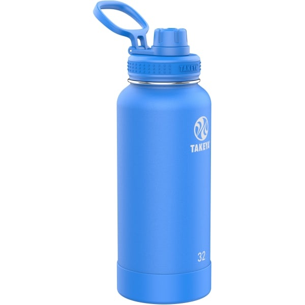 slide 1 of 2, Takeya Actives Spout Reusable Water Bottle, 32 Oz, Cobalt, 1 ct