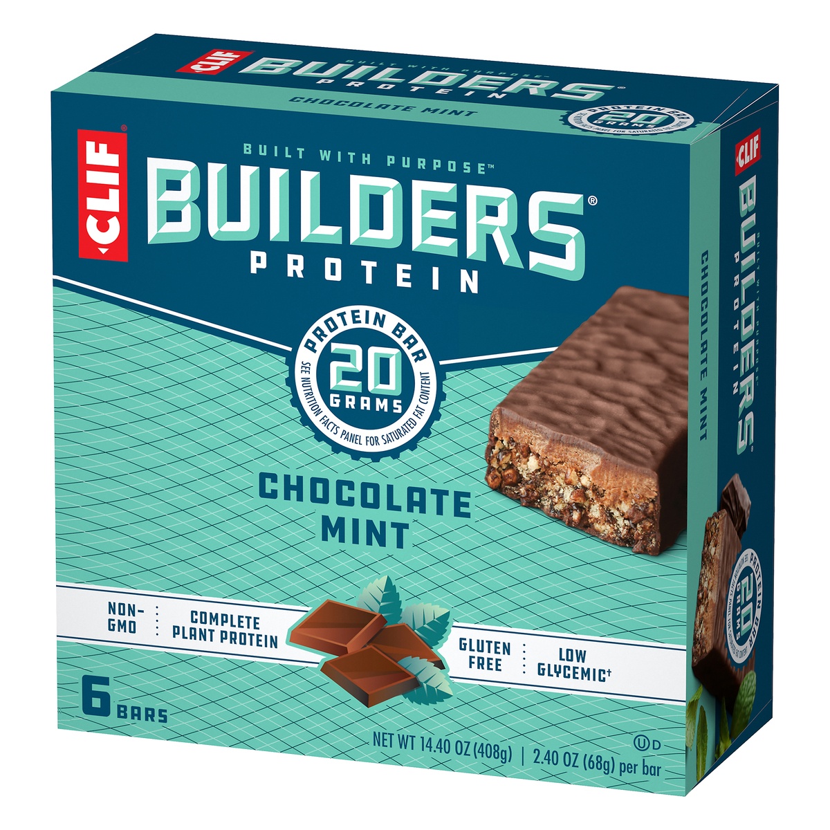 slide 3 of 10, CLIF Builders Chocolate Mint Protein Bars, 6 ct; 2.4 oz