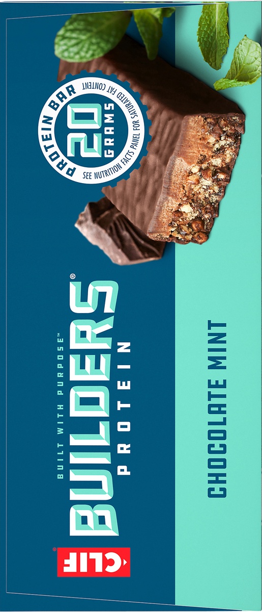 slide 7 of 10, CLIF Builders Chocolate Mint Protein Bars, 6 ct; 2.4 oz