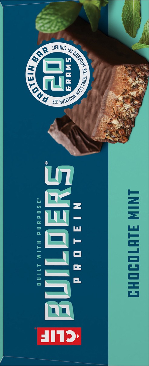 slide 7 of 9, CLIF Builders - Chocolate Mint Flavor - Protein Bars - Gluten-Free - Non-GMO - Low Glycemic - 20g Protein - 2.4 oz. (6 Pack), 14.4 oz