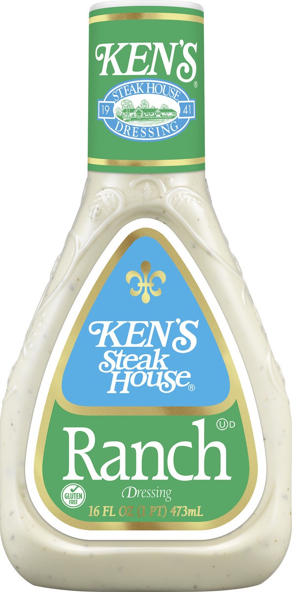 slide 1 of 18, Ken's Steak House Kens Steak House Ranch Salad Dressing, 16 fl oz