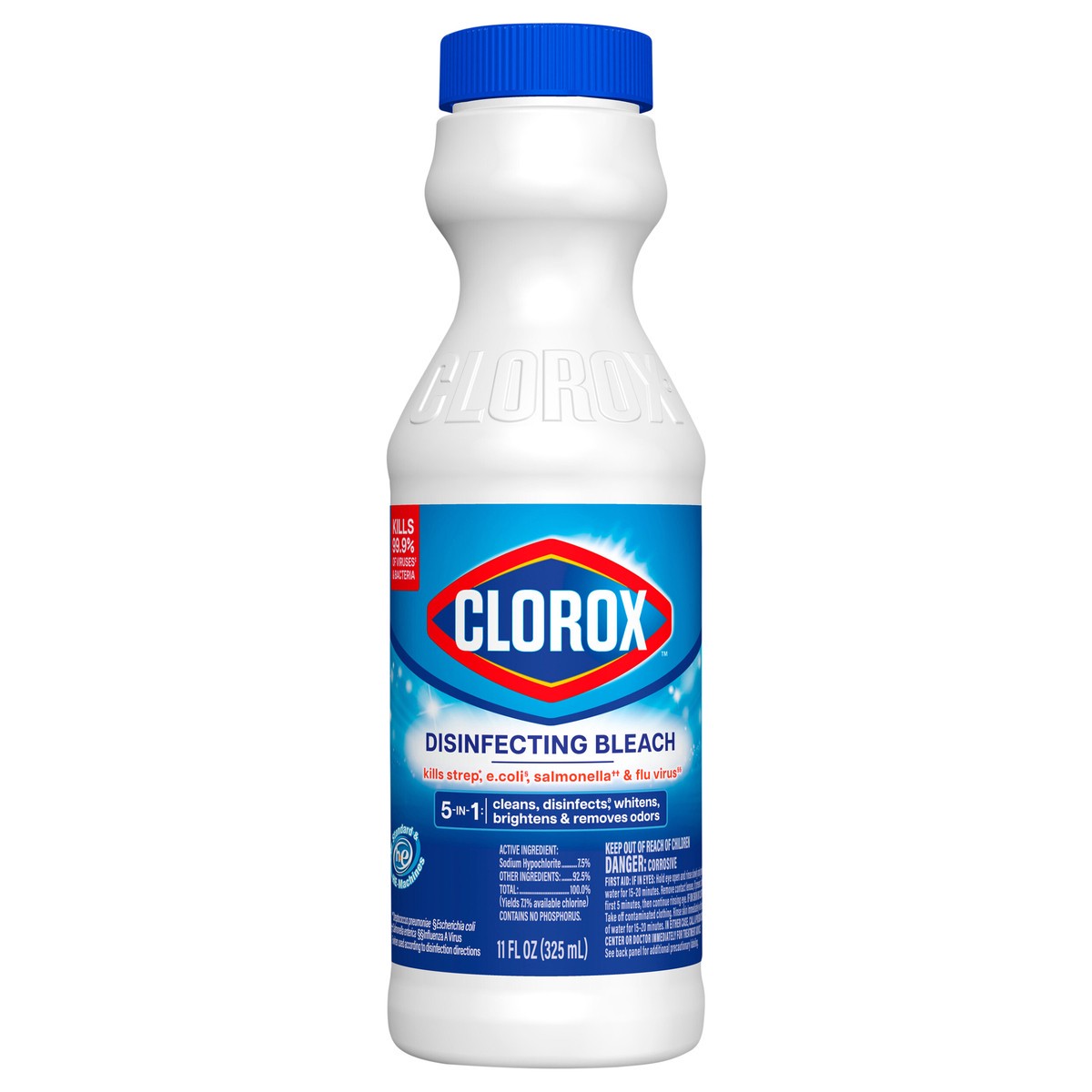 slide 1 of 5, Clorox Concentrated Formula Regular Disinfecting Bleach, 11 fl oz