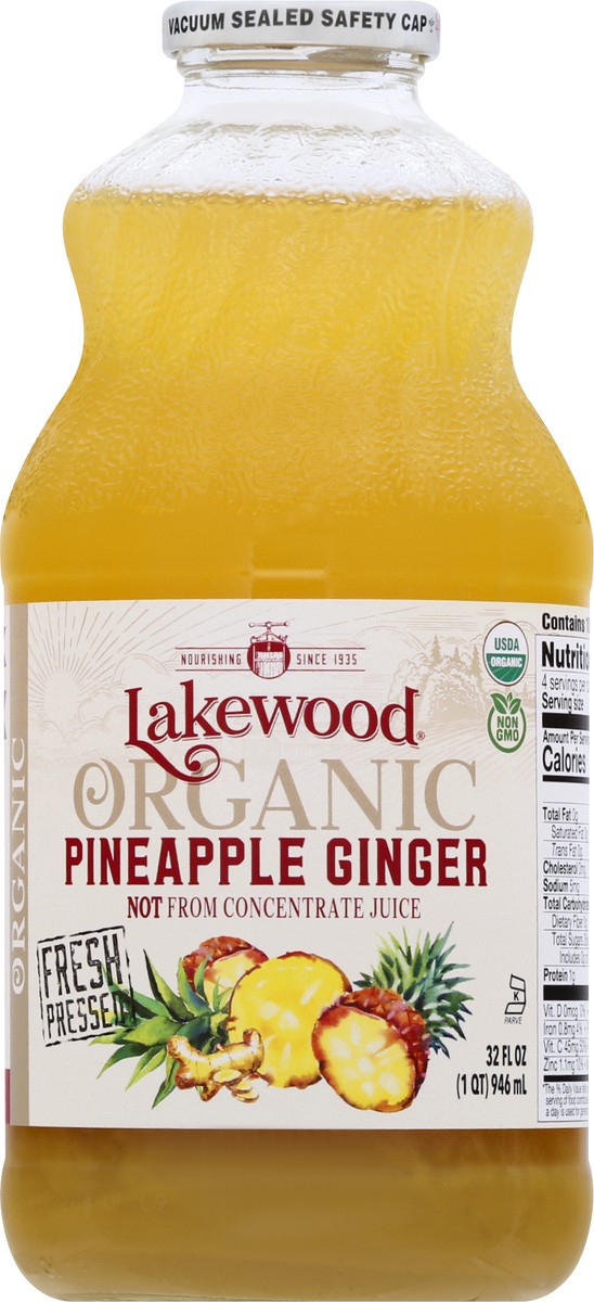 slide 1 of 9, Lakewood Organic Pineapple Ginger - 32 oz, 32 oz