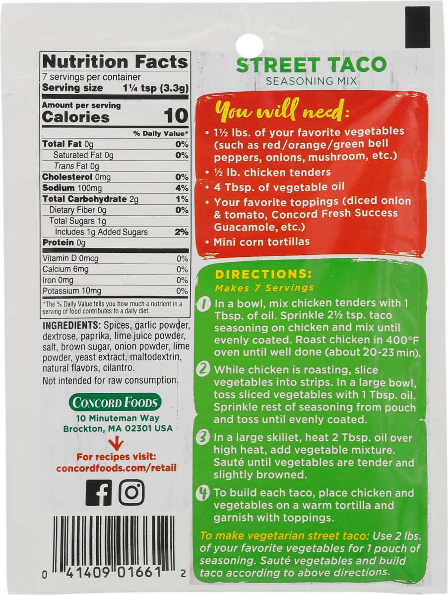 slide 11 of 13, Concord Fresh Success Street Taco Seasoning Mix 0.81 oz, 0.81 oz