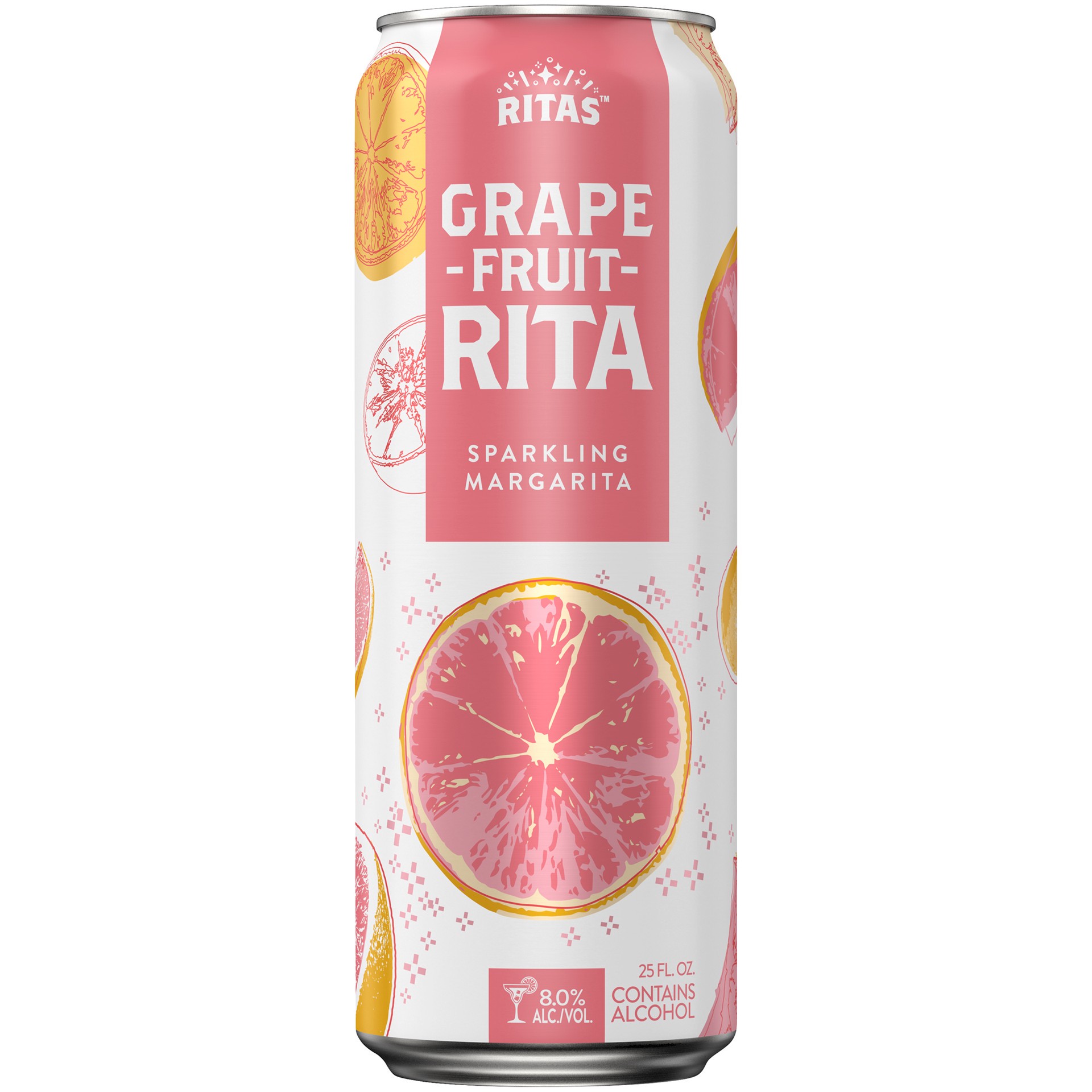 slide 2 of 2, RITAS Sparkling Grape-Fruit-Rita Margarita 25 oz, 25 oz