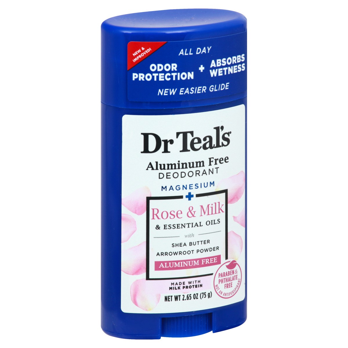 slide 7 of 9, Dr. Teal's Aluminum Free Deodorant Rose & Milk, 2.65 oz