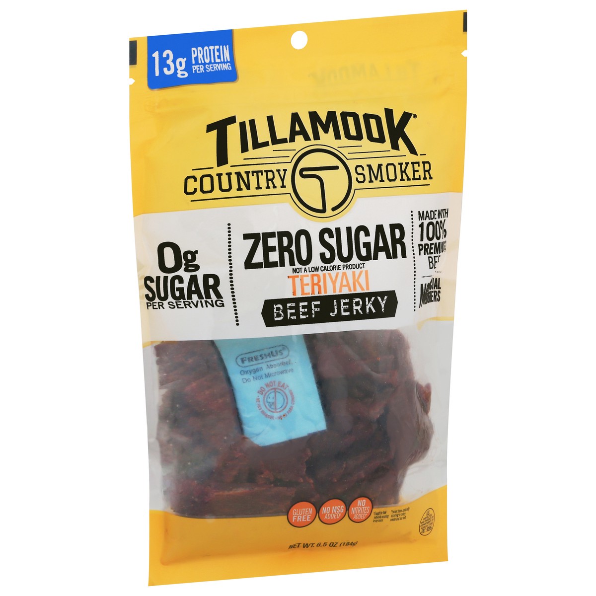 slide 2 of 14, Tillamook Country Smoker Zero Sugar Teriyaki Beef Jerky - 6.5 oz, 6.5 oz