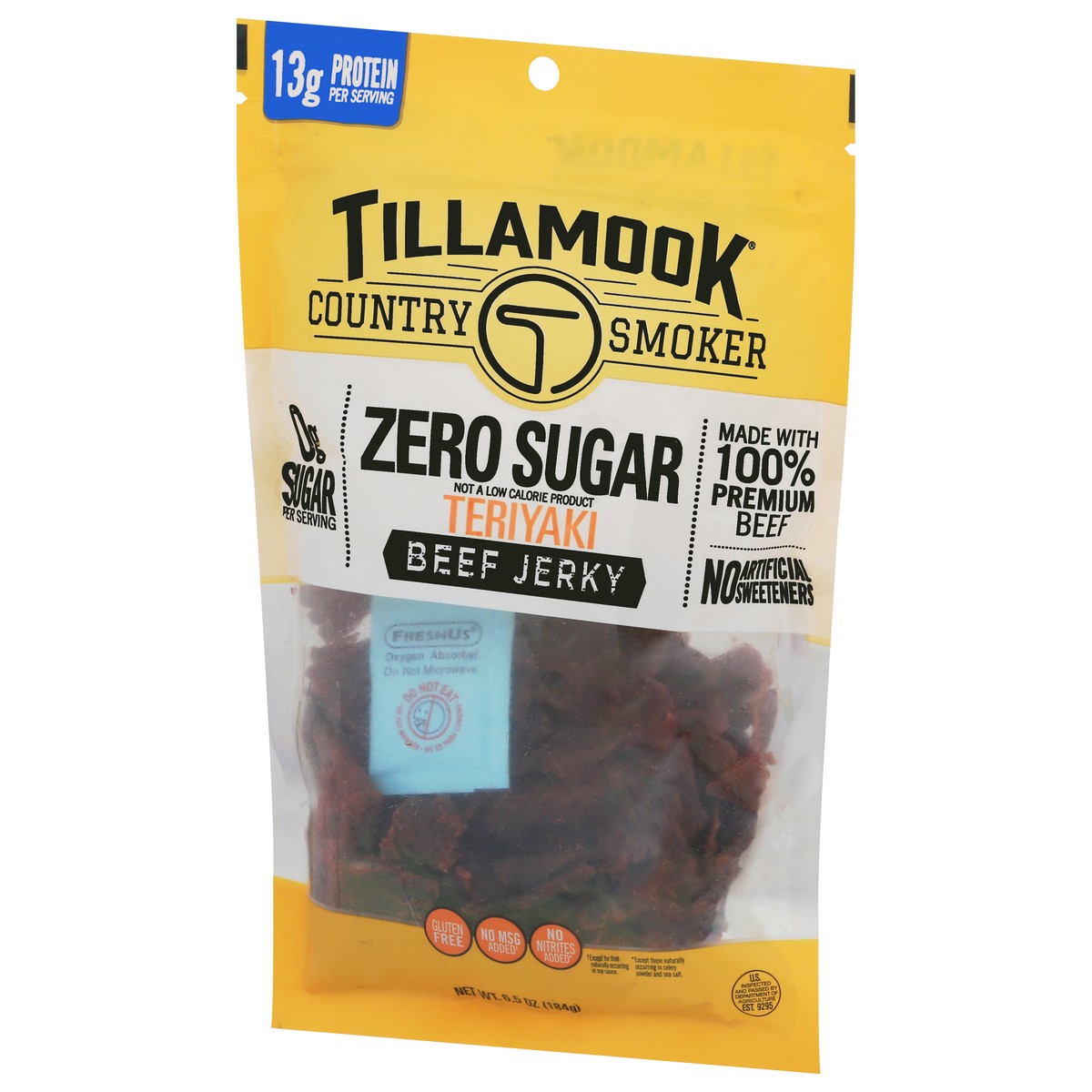 slide 13 of 14, Tillamook Country Smoker Zero Sugar Teriyaki Beef Jerky - 6.5 oz, 6.5 oz
